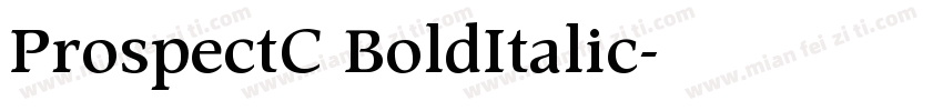 ProspectC BoldItalic字体转换